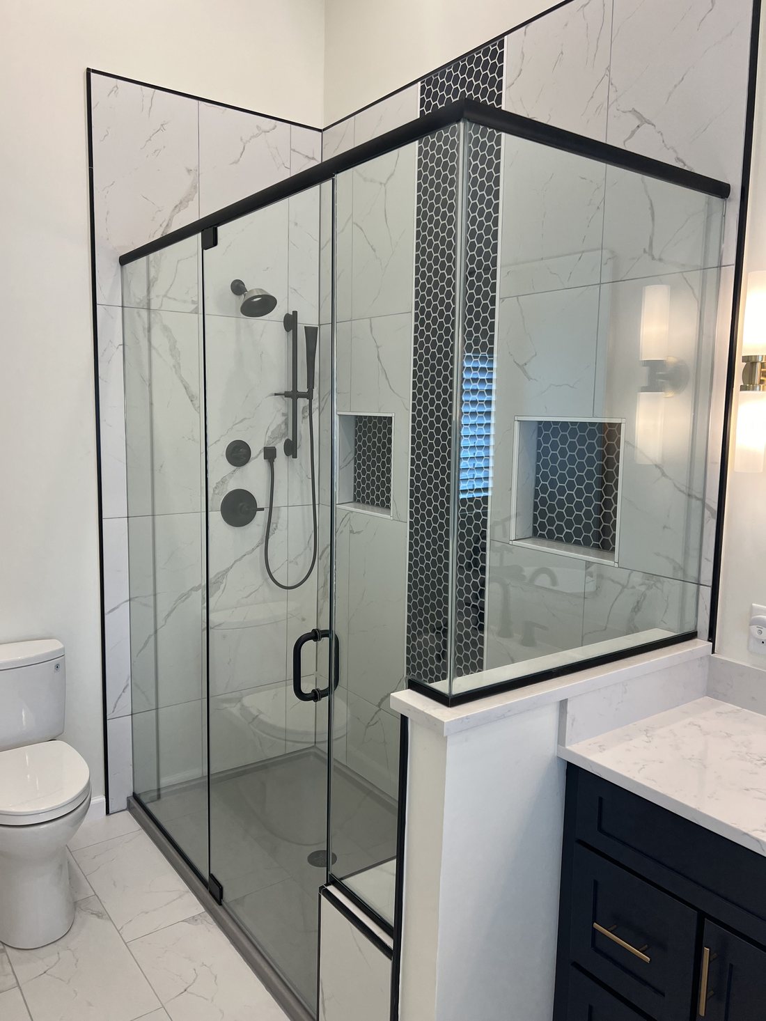 Bathroom remodel by KM Contracting